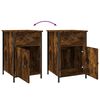 vidaXL Bedside Cabinet Smoked Oak 40x42x60 cm Engineered Wood