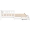 vidaXL Daybed with Trundle and Drawers without Mattress White 90x190 cm Single