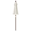 vidaXL Garden Parasol with Wooden Pole Sand 196x231 cm
