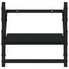 vidaXL Wall Shelves with Bars 2 pcs Black 30x25x30 cm