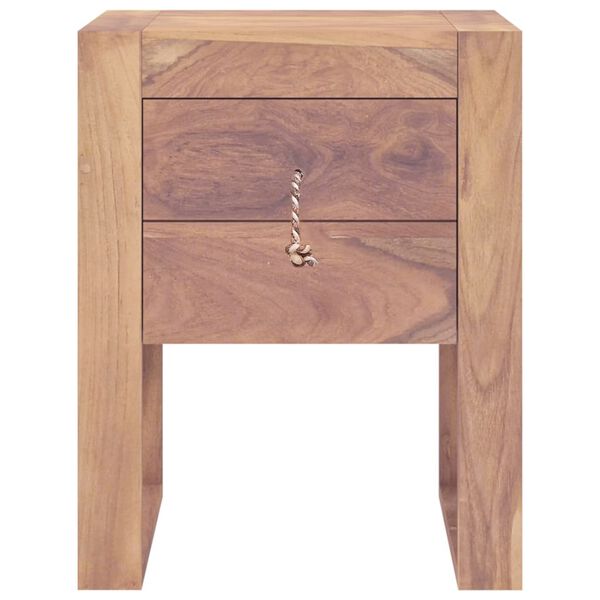 vidaXL Bedside Cabinet 40x30x50 cm Solid Teak Wood