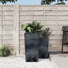 vidaXL Planter with Removable Inner Anthracite 21/49 L PP Concrete Look