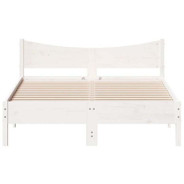 vidaXL Bed Frame without Mattress White 120x200 cm Solid Wood Pine
