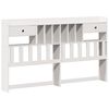 vidaXL Bookcase Bed without Mattress White 180x200 cm Super King Solid Wood Pine