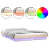 vidaXL LED Bed Frame without Mattress Double Solid Wood