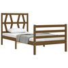 vidaXL Bed Frame without Mattress Honey Brown Single Solid Wood