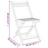 vidaXL 3 Piece Folding Bistro Set Solid Wood Acacia