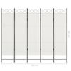 vidaXL 5-Panel Room Divider White 200x180 cm
