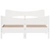 vidaXL Bed Frame without Mattress White 150x200 cm King Size Solid Wood Pine