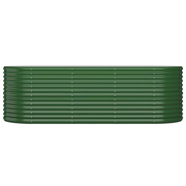 vidaXL Garden Raised Bed Galvanised Steel 224x80x68 cm Green