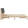 vidaXL Bed frame Brown and dark grey 150 x 200 cm Solid pine wood