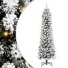 vidaXL Artificial Christmas Tree with 300 LEDs with Stand White 240 cm