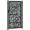 vidaXL Garden Gate Black 100x175 cm Steel Trace Design