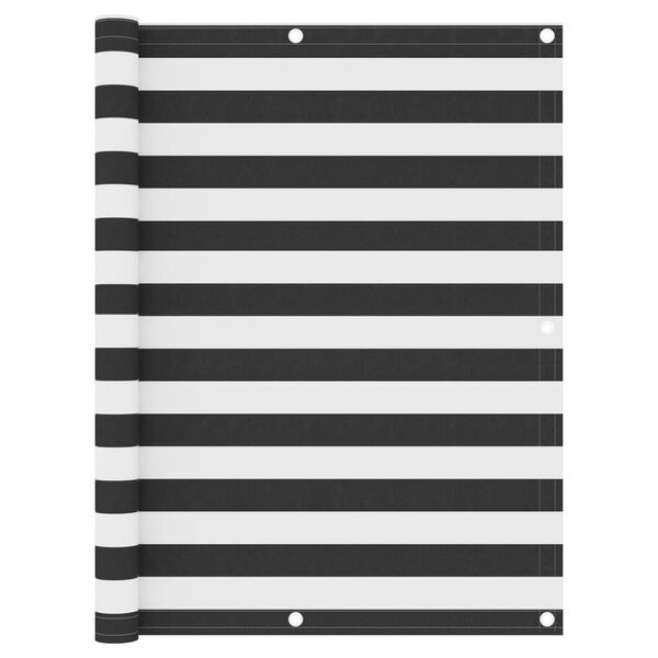 vidaXL Balcony Screen Anthracite and White 120x500 cm Oxford Fabric