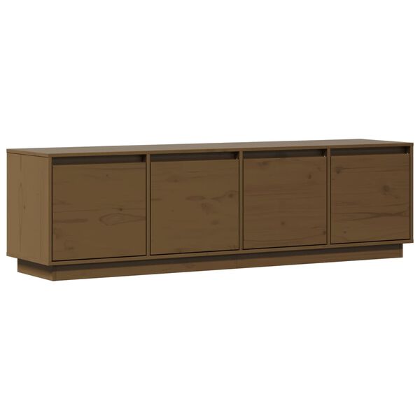 vidaXL TV Cabinet Honey Brown 156x37x45 cm Solid Wood Pine