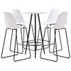 vidaXL 5 Piece Bar Set Plastic White