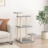 vidaXL Cat Scratching Posts with Platforms Light Grey 98.5 cm