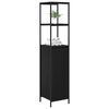 vidaXL Bathroom Cabinet with Shelves Black Oak 36x35x165 cm