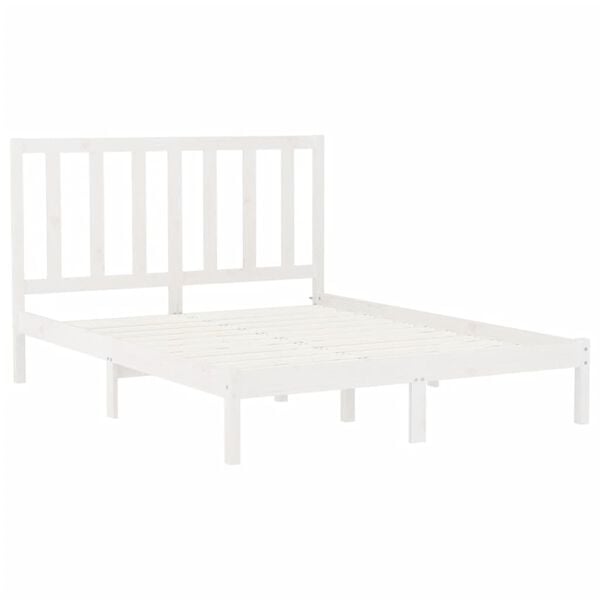 vidaXL Bed Frame without Mattress White 160x200 cm Solid Wood