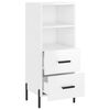 vidaXL Sideboard High Gloss White 34.5x34x90 cm Engineered Wood