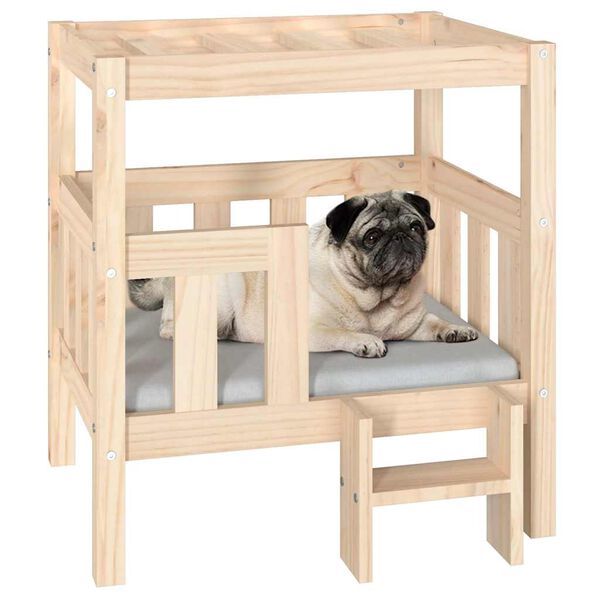 vidaXL Dog Bed 65.5x50.5x70 cm Solid Wood Pine