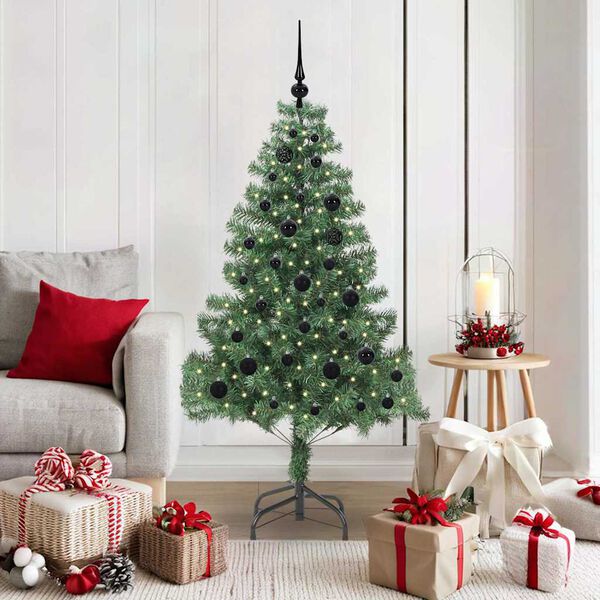 vidaXL Christmas Tree with 150 LEDs with Stand Green 150 cm PVC