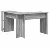 vidaXL Corner Desk Grey Sonoma 140 x 113.5 x 75 cm Engineered Wood