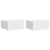 vidaXL Wall-Mounted Bedside Cabinet 2 pcs White 49 x 34.5 x 24 cm