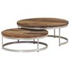 vidaXL Coffee Table Set 2 Pieces Reclaimed Wood and Steel