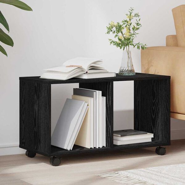 vidaXL End Table Black Oak 72 x 33 x 42.5 cm Engineered wood