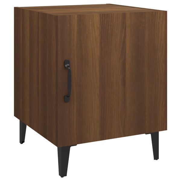 vidaXL Bedside Cabinet Brown Oak Engineered Wood