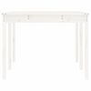 vidaXL Garden Table White 203.5x100x76 cm Solid Wood Pine