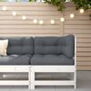 vidaXL Garden Corner Sofa White Solid Wood Pine