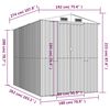 vidaXL Garden Shed Green 192x274x223 cm Galvanised Steel