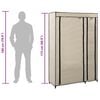 vidaXL Folding Wardrobe Cream 110x45x175 cm Fabric