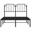 vidaXL Metal Bed Frame without Mattress with Headboard Black 120x200cm