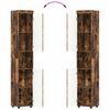 vidaXL Bathroom Cabinet Set TULUM Smoked Oak 37 x 31.5 x 203 cm