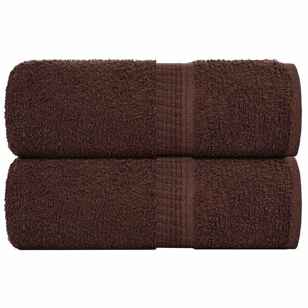 vidaXL Wash Towels "FROGN" 2 pcs Brown 30x30 cm 360 gsm