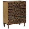vidaXL Storage Sideboard Brown 60 x 33.5 x 75 cm Solid Mango Wood