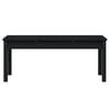vidaXL Garden Bench Black 109x44x45 cm Solid Wood Pine