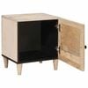 vidaXL Bedside Cabinet Beige 40 x 33 x 46 cm Solid Acacia wood