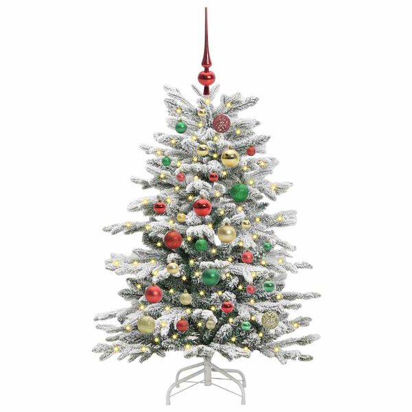 vidaXL Artificial Hinged Christmas Tree White 120 cm PE and PVC