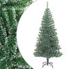 vidaXL Artificial Christmas Tree with Flocked Snow Green 210 cm