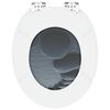 vidaXL Soft-Close Toilet Seat Grey 44 x 38 cm MDF board