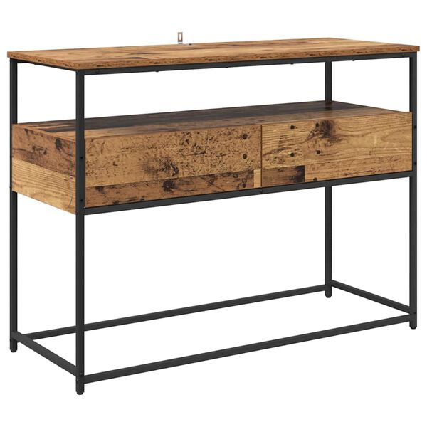 vidaXL Console Table Old Wood 100 x 40 x 75 cm Engineered Wood