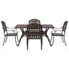 vidaXL Garden Dining Set 5 pcs Bronze Aluminium