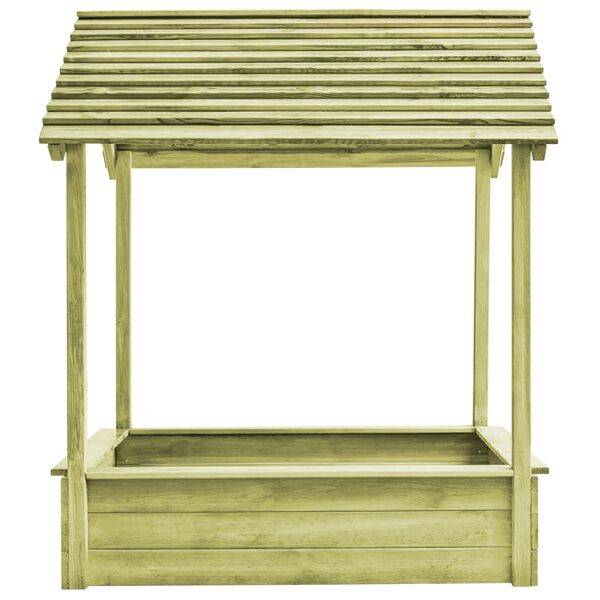 vidaXL Outdoor Playhouse with Sandpit 128x120x145 cm Pinewood