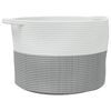 vidaXL Laundry Basket Grey and White &Oslash;55x36 cm Cotton