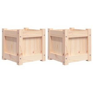 vidaXL Garden Planters 2 pcs Solid Wood Pine