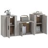 vidaXL 3 Piece TV Cabinet Set Grey Sonoma Engineered Wood